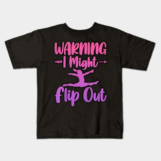 Warning  Flip Out Kids T-Shirt